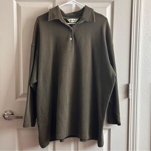 Eddie Bauer Dark Olive Long Sleeve Sweater Women’s Size Large